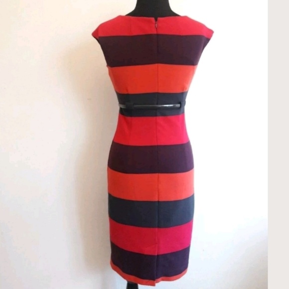 🌟SOLD🌟Calvin Klein Striped Sheath Dress Womens - Picture 3 of 8
